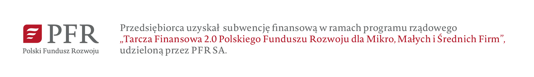 Dofinansowanie z Polskiego Funduszu Rozwoju